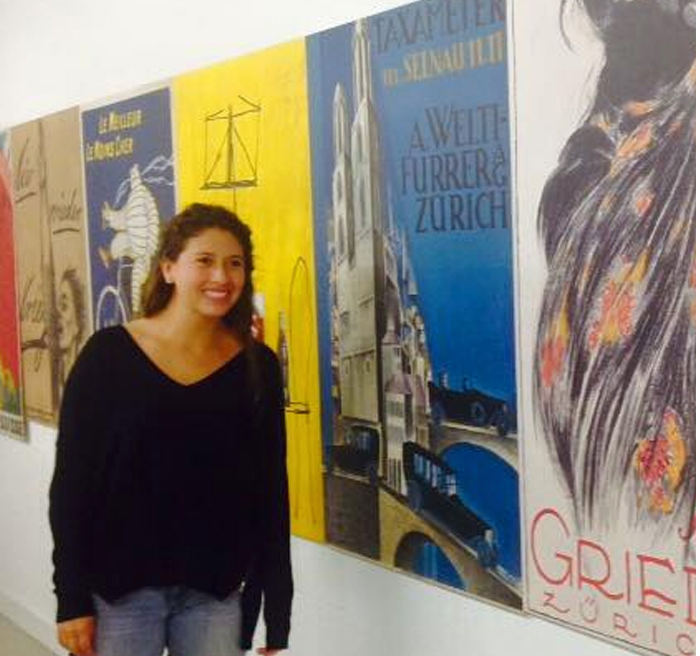 student with art 