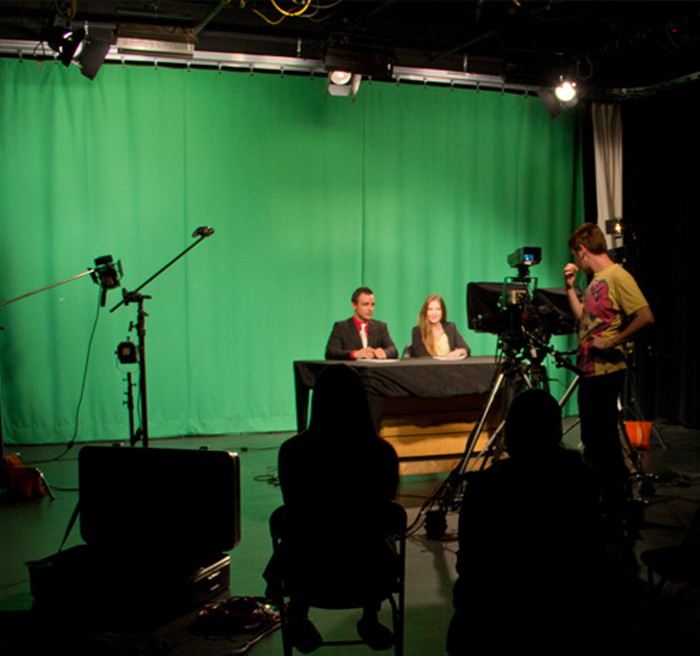 Students reporting for UTTV