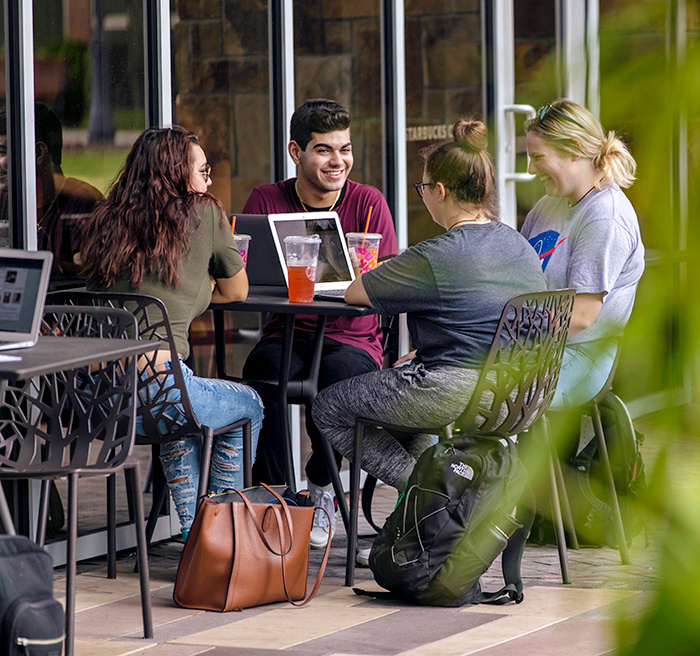 students hanging out