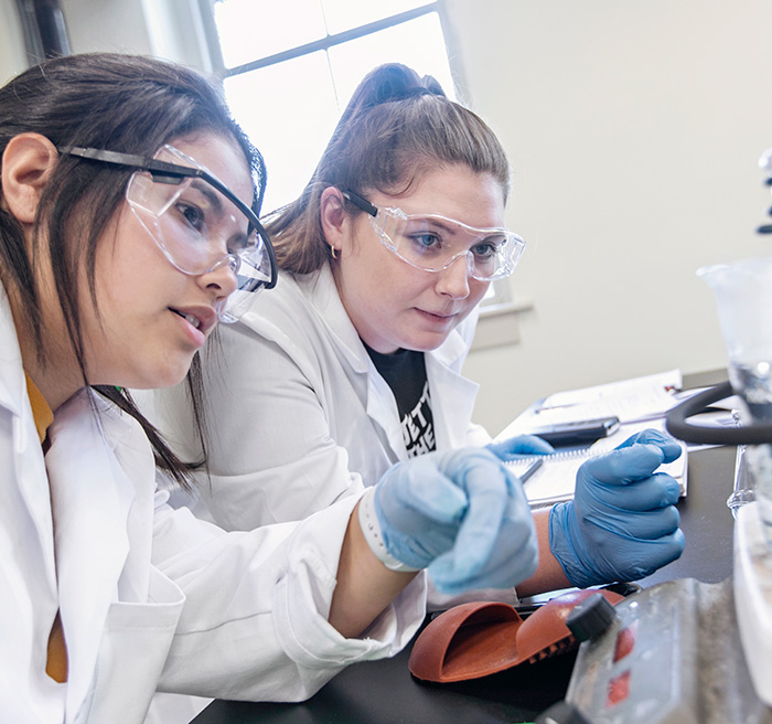 students experimenting