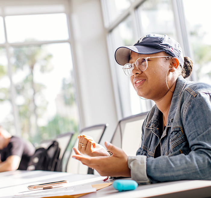 student in class