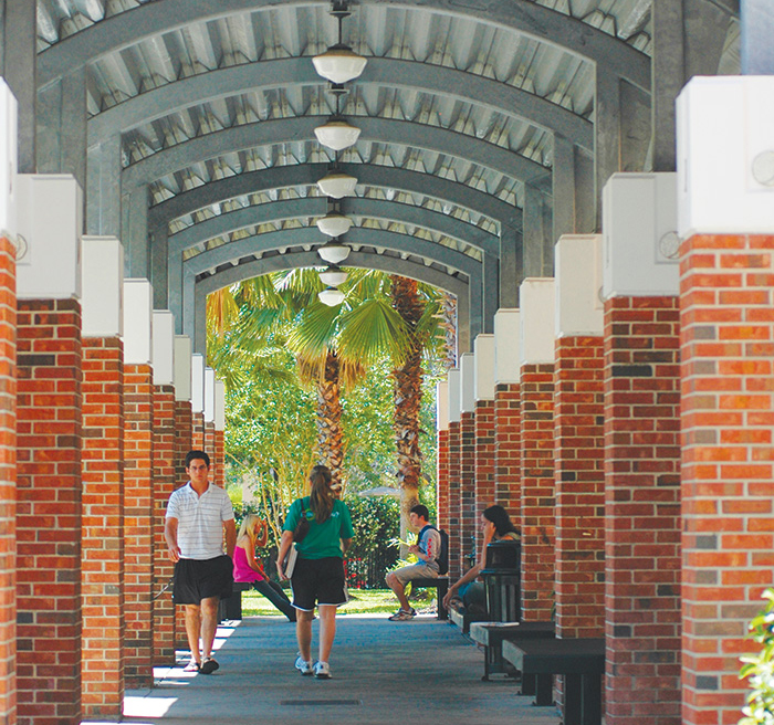 Austin Hall walkway