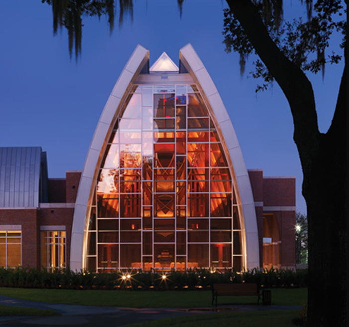 Sykes Chapel at dusk 