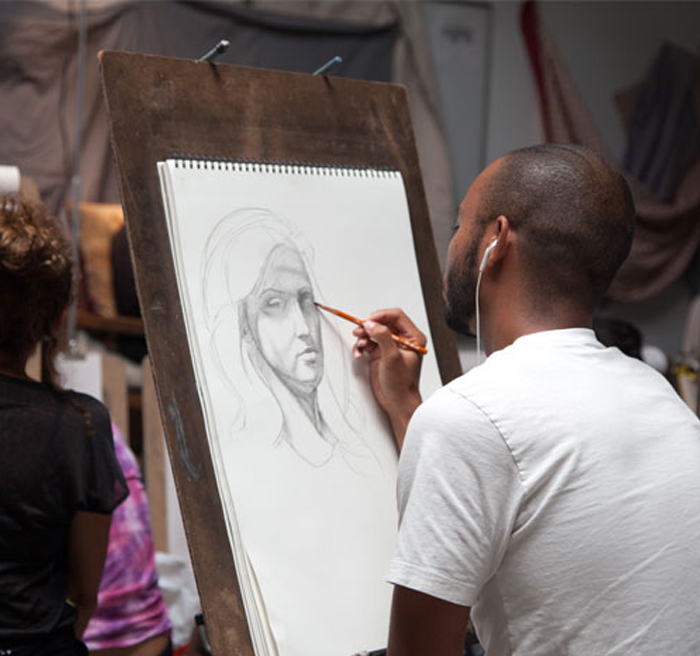 student drawing