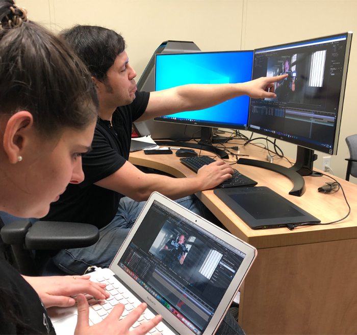 students working on computers 
