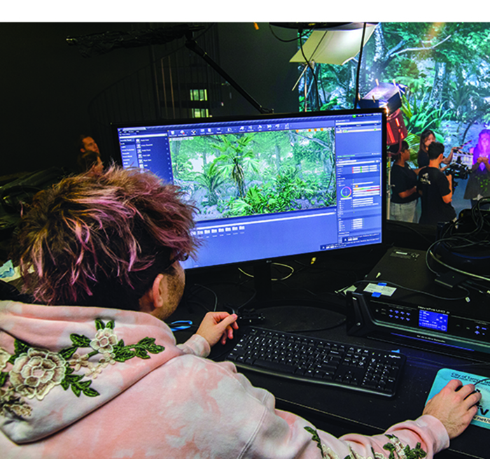 BFA student editing content