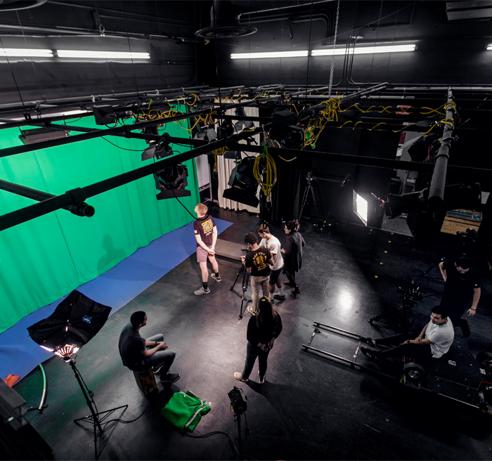 film studio view from above 
