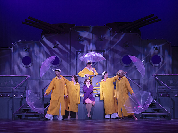 Students performing in a musical.