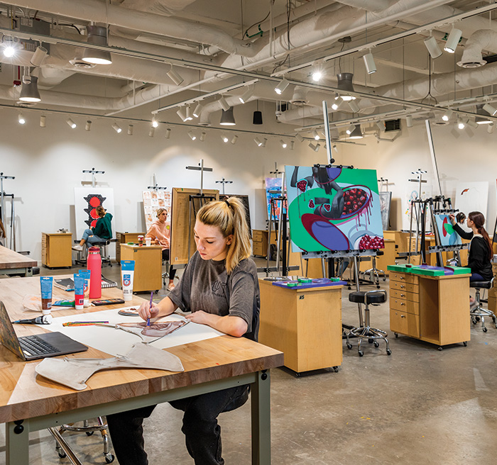 The painting studio.