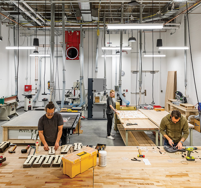 Sculpture studio and woodshop.