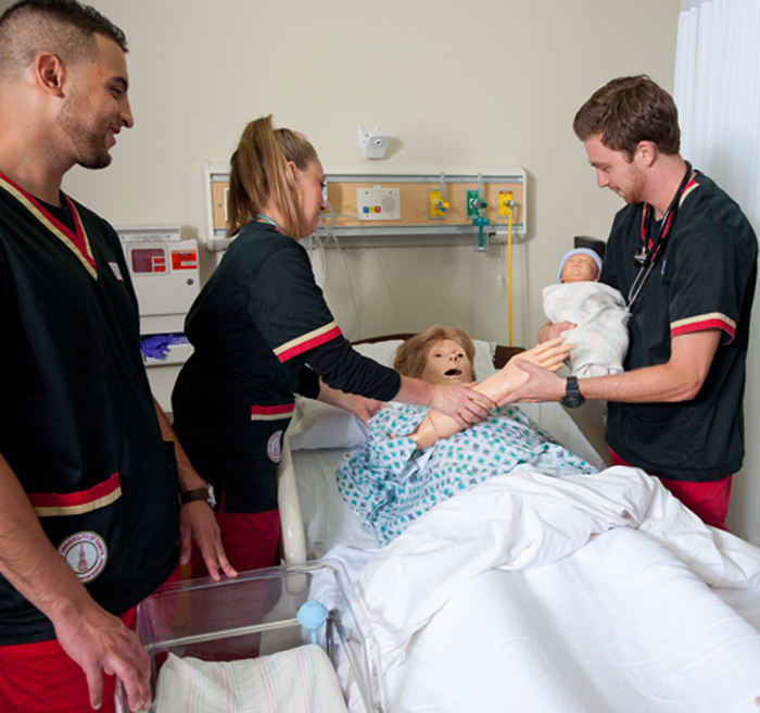 Nursing students training