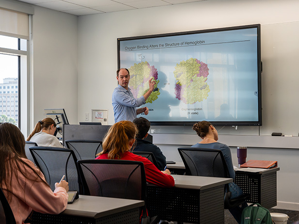 Biochemistry Professor teaching class