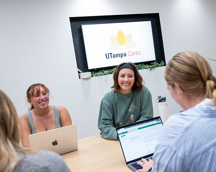UTampa Cares staff helping students
