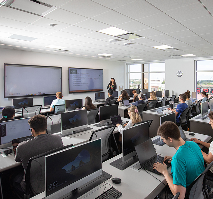 Students in a computer lab