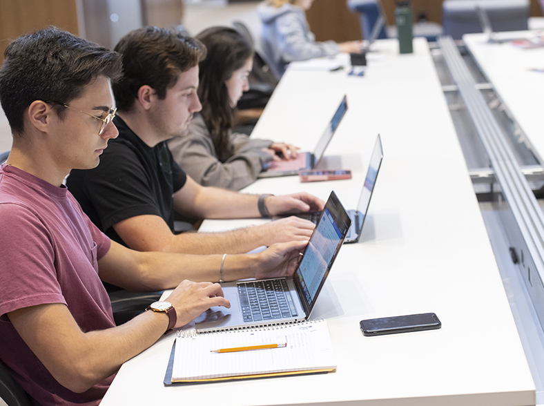 Students working on an assignment