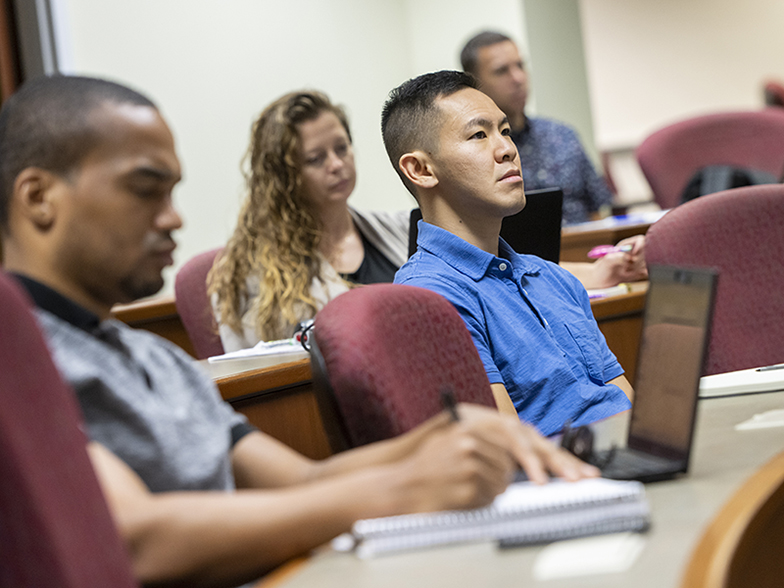 Students sitting in class