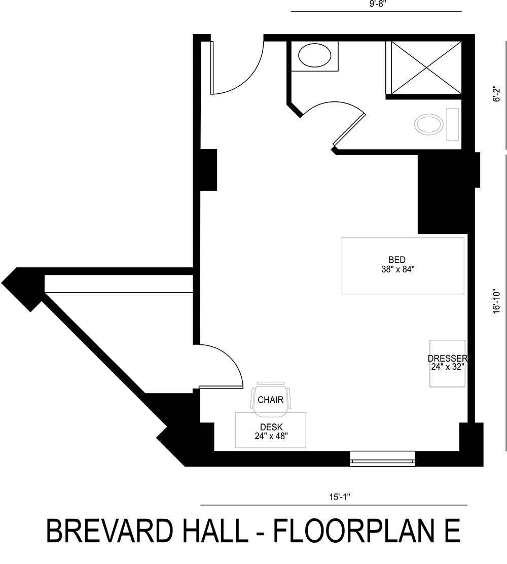 Brevard Hall - Floorplan E