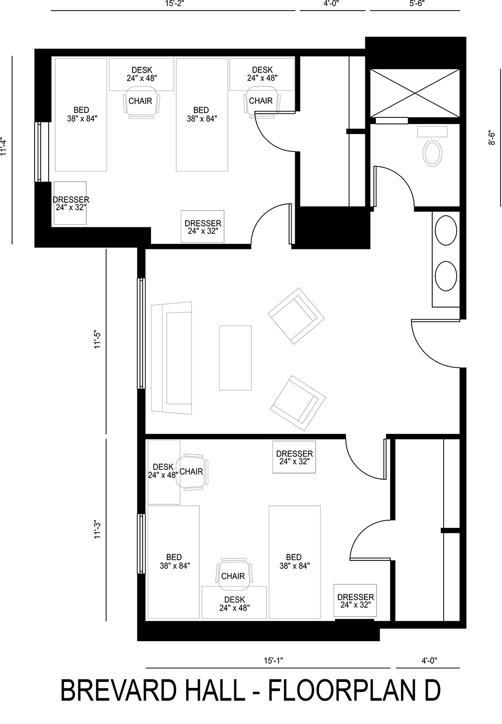 Brevard Hall - Floorplan D
