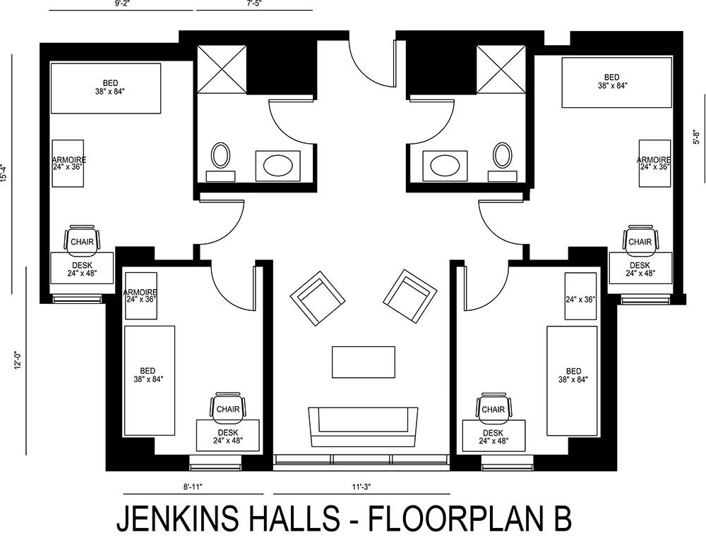 Jenkins Hall - Floorplan B
