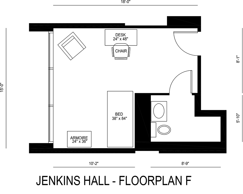 Jenkins Hall - Floorplan F