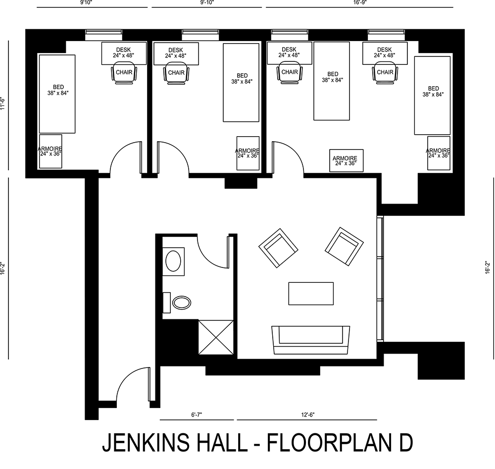 Jenkins Hall - Floorplan D