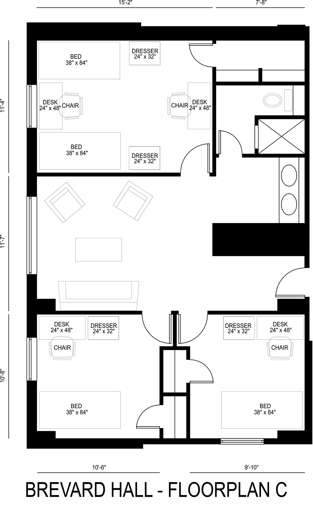 Brevard Hall - Floorplan C