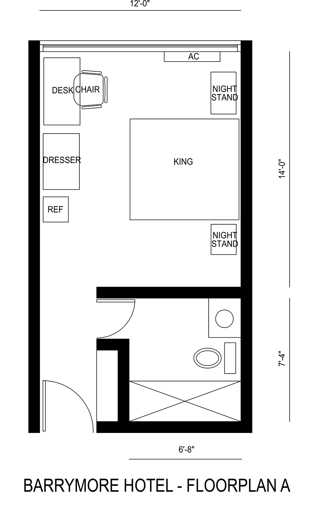 Barrymore Hotel - Floorplan A