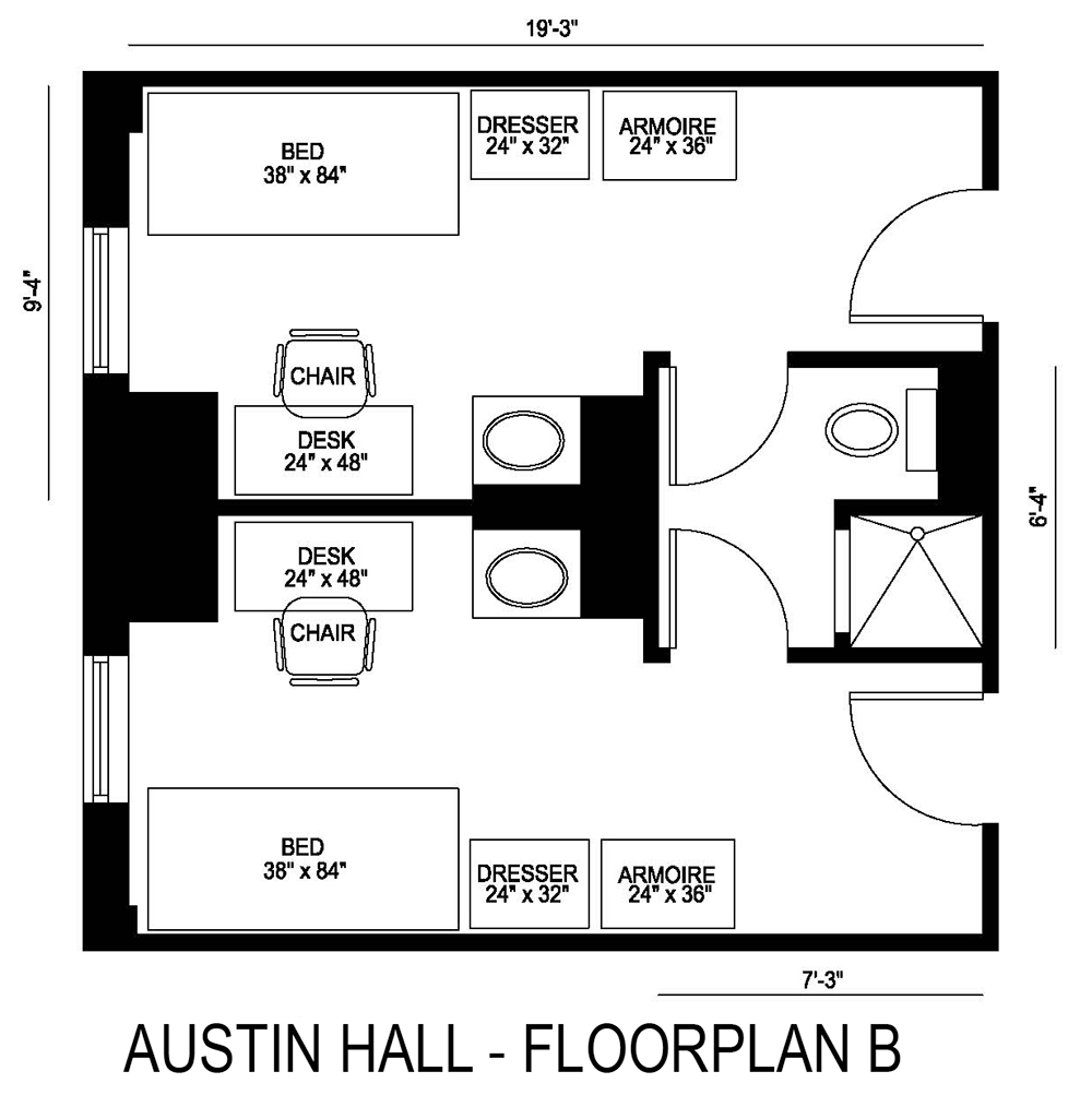 Austin Hall Floorplan B