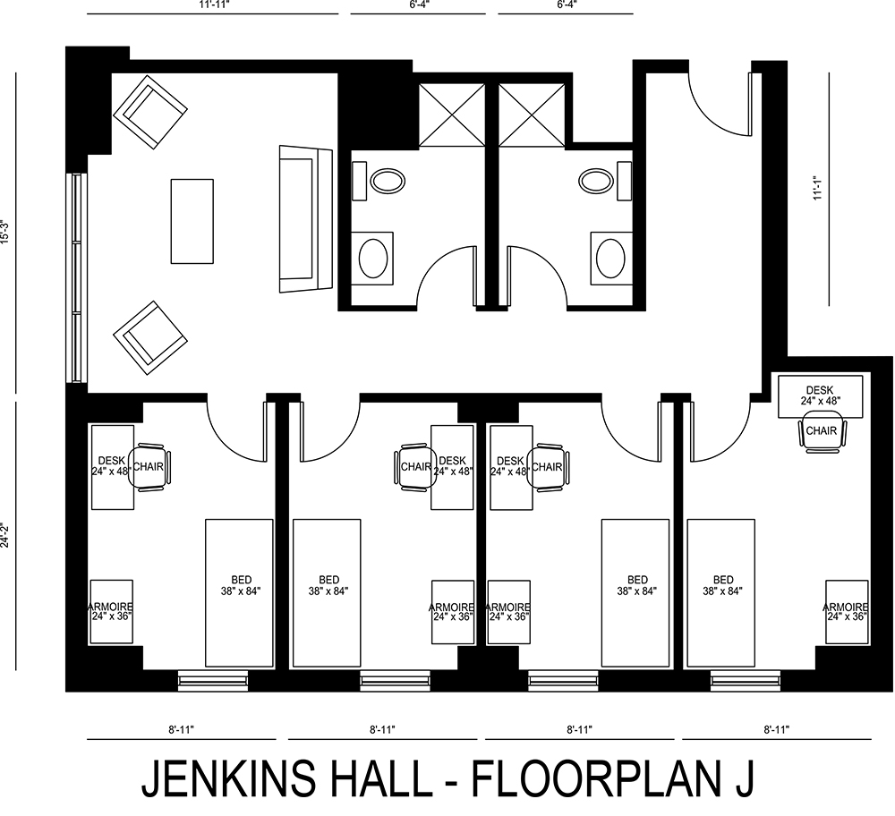 Jenkins Hall - Floorplan J