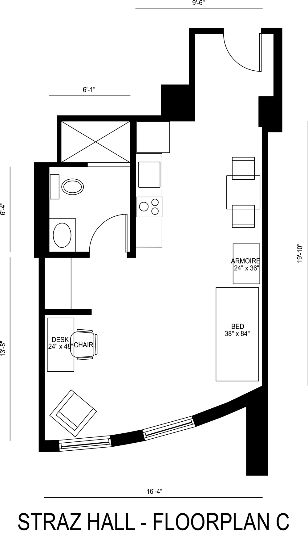 Straz Hall - Floorplan C