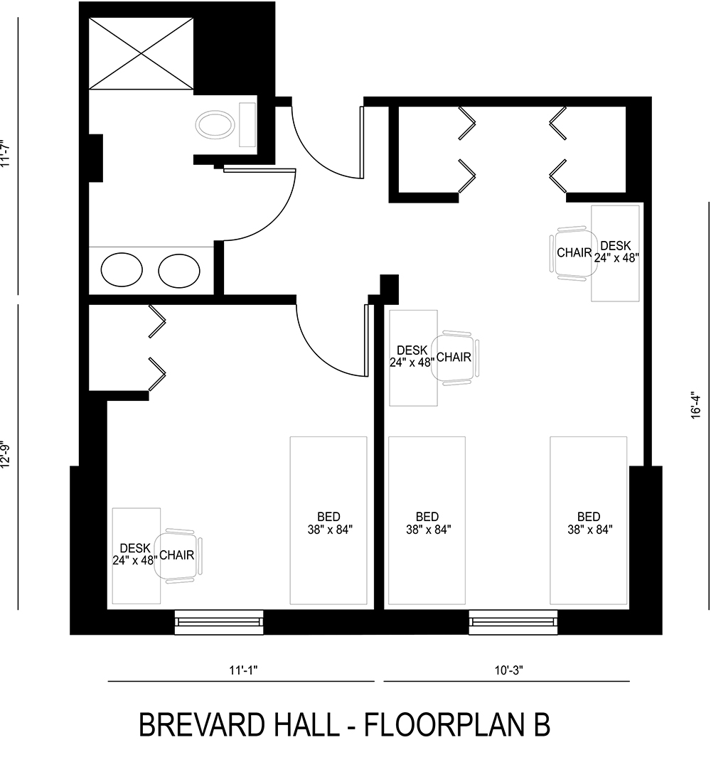 Brevard Hall - Floorplan B