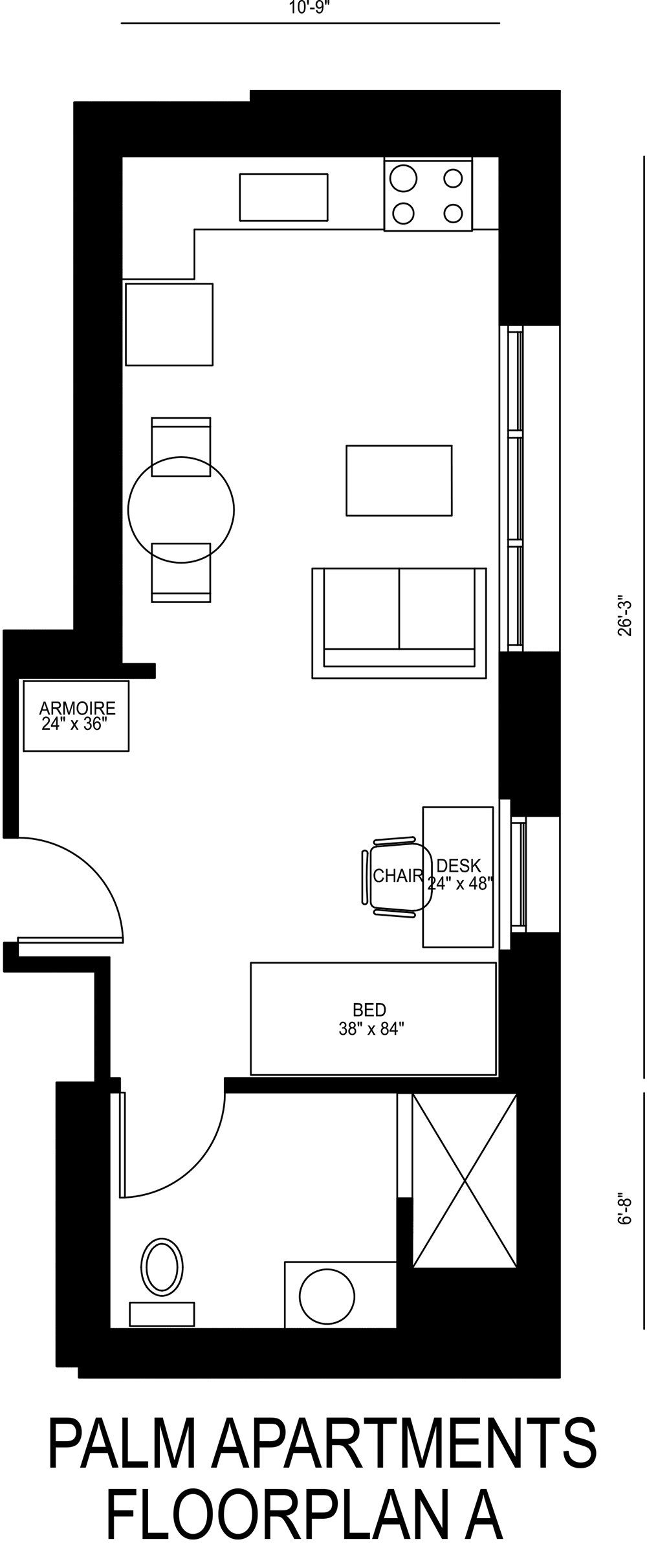 Palm Apartments - Floorplan A