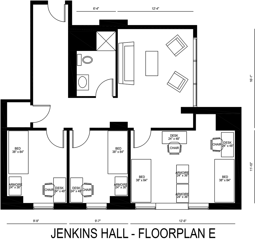Jenkins Hall - Floorplan E