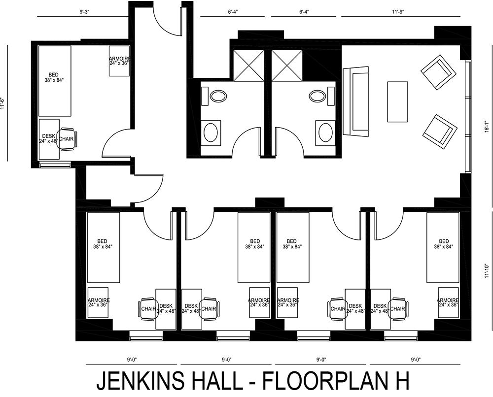 Jenkins Hall - Floorplan H