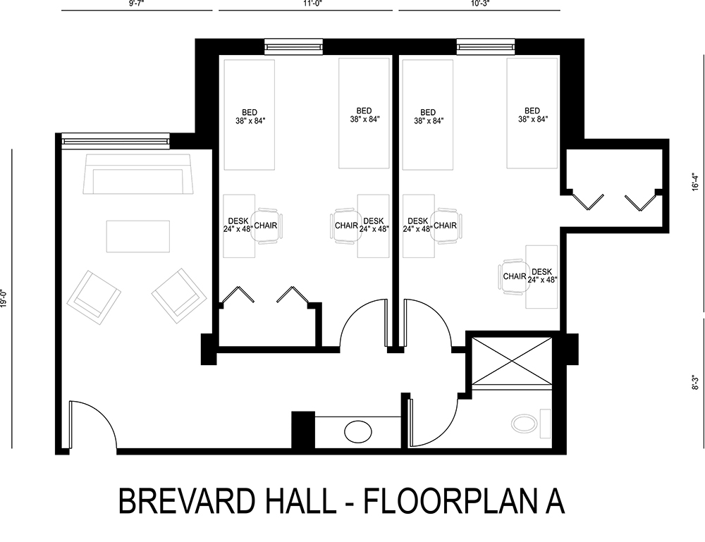 Brevard Hall - Floorplan A