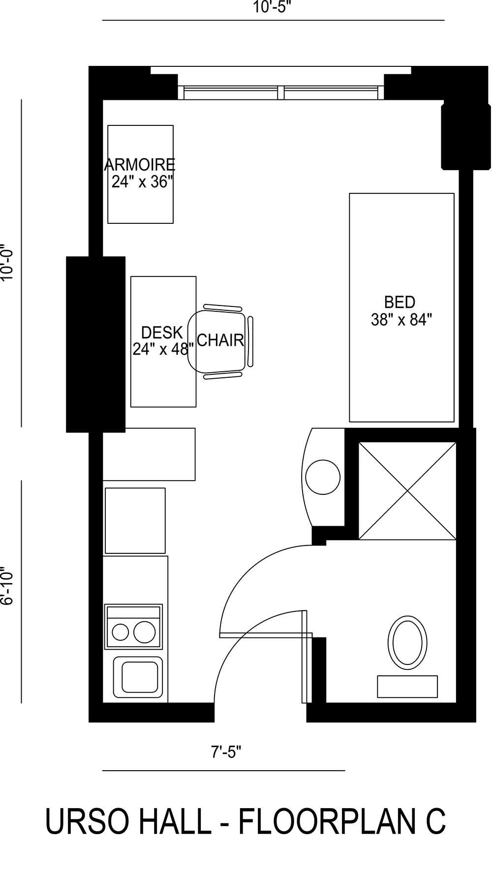 Urso Hall - Floorplan C