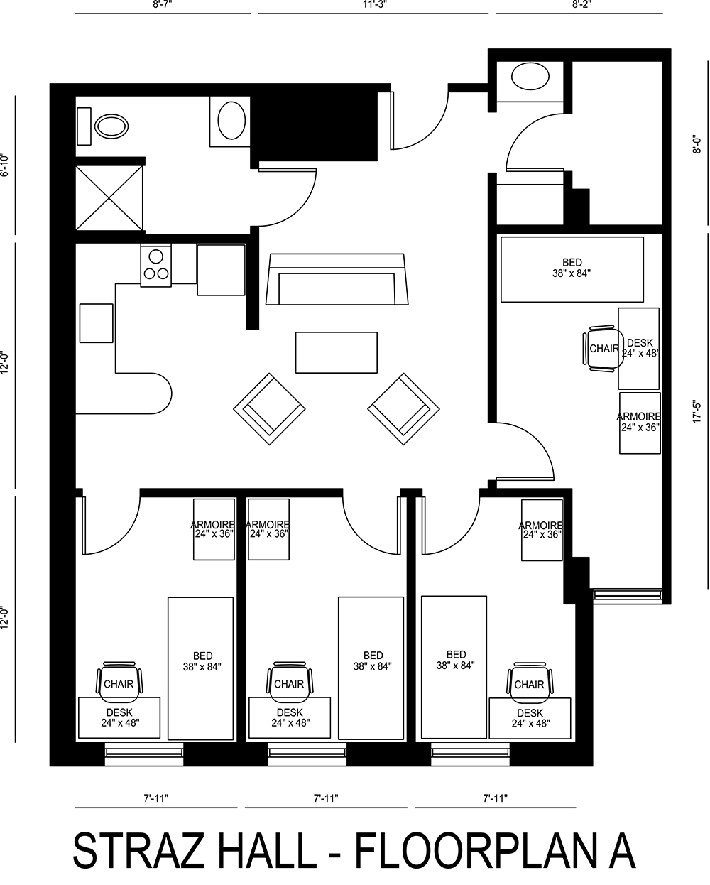 Straz Hall - Floorplan A