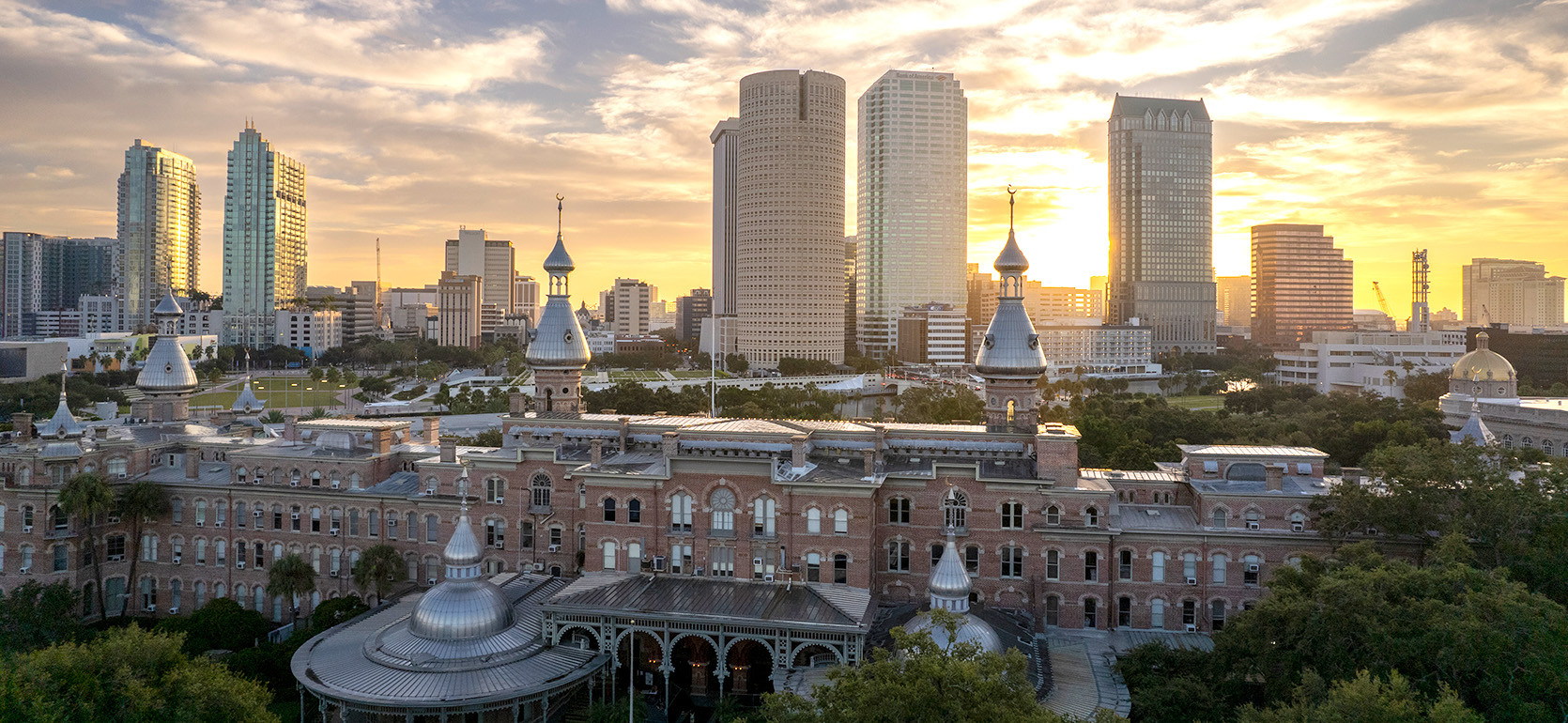 University of Tampa with City of Tampa skyline