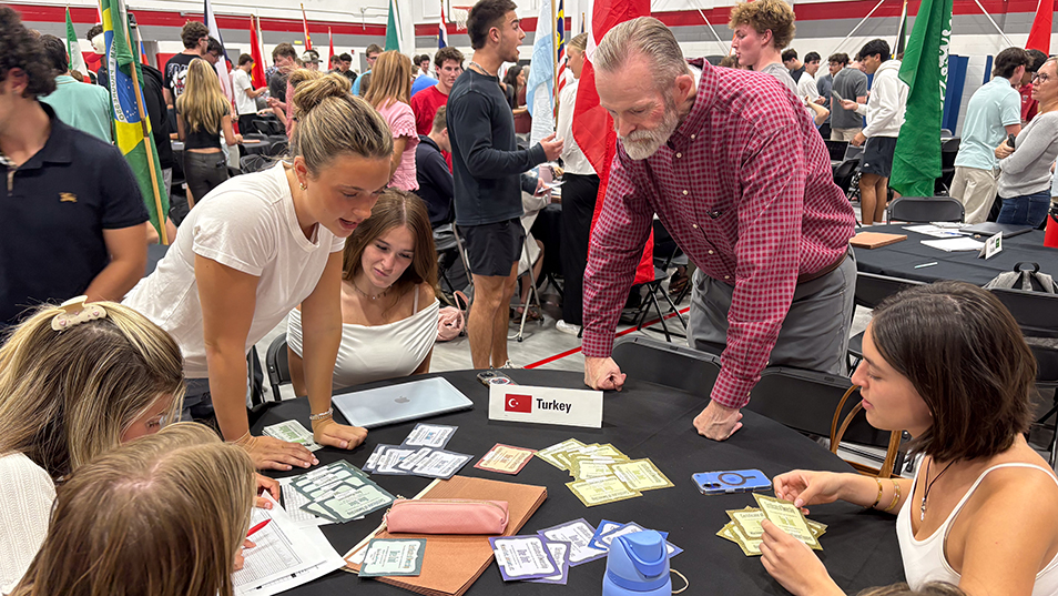 Professor Britt Shirley coached four countries at the Global Trading Simulation.