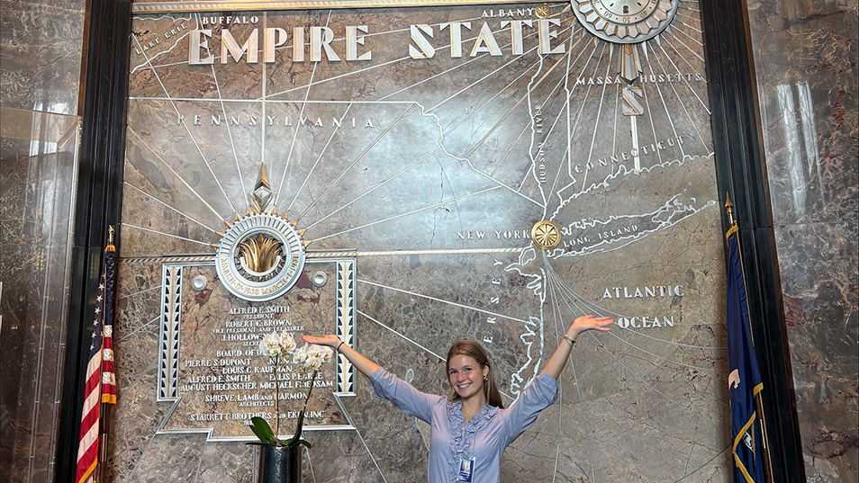 Student at Empire State Building