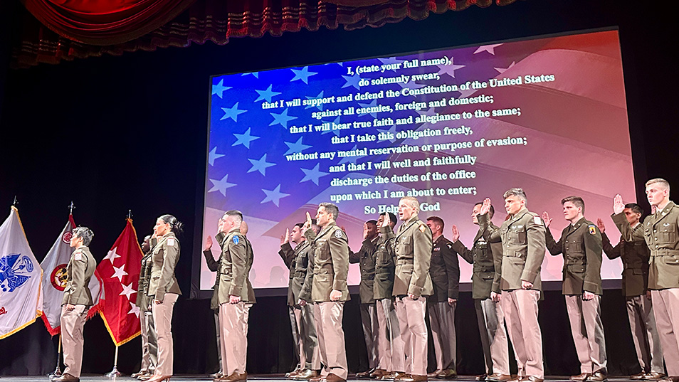 Spartans Commission as Second Lieutenants 