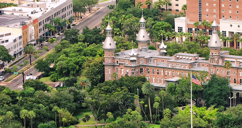 aerial of plant hall